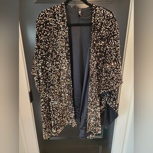 Gold and Balck Sequence Kimono plus size one size Torrid
